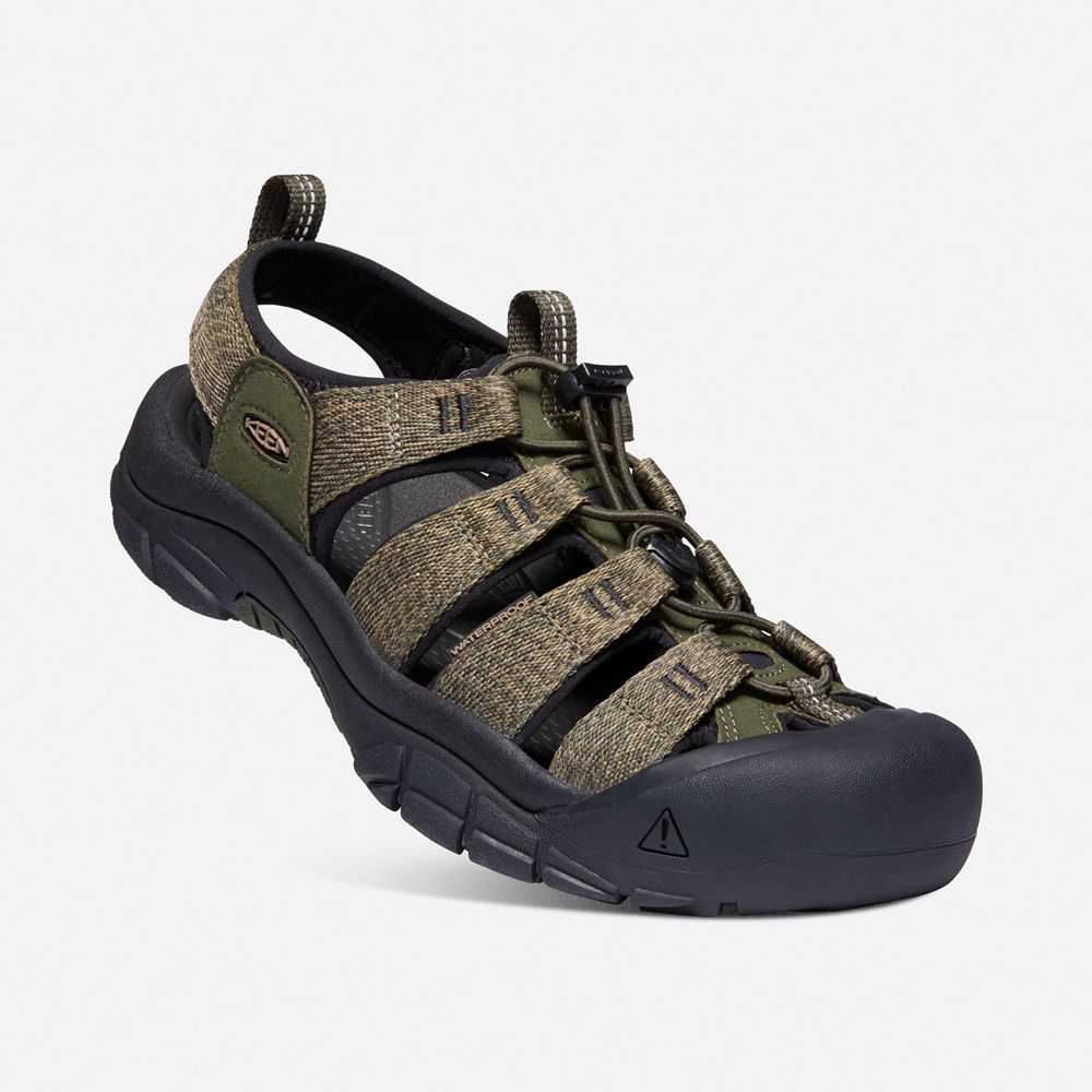 Sandales de Randonnée Keen Homme Vert Olive/Noir | Newport H2 | POHUE-6235